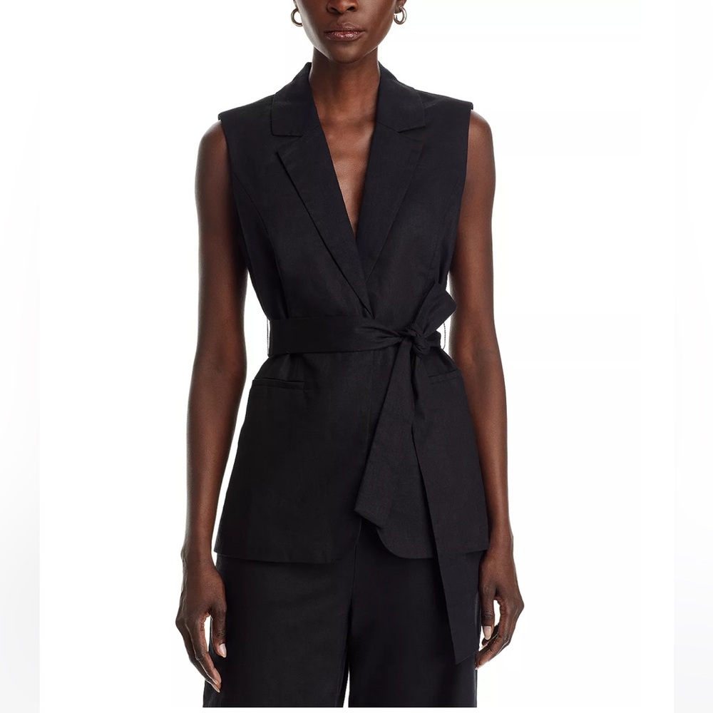 NWT Aqua Belted Vest Black XL
